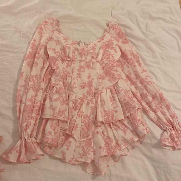 Floral Print Ruffle Hem Dress - Picture 3 of 7